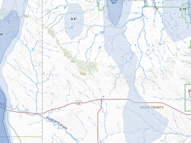 NEXRAD radar-signature map of the hail storm over Harrison, NE on May 30, 2026