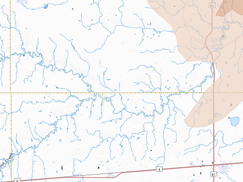 Radar-estimated hail-size map of the storm over Henderson, NE on Apr 25, 2026