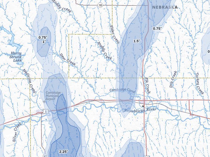 NEXRAD radar-signature map of the hail storm over Holbrook, NE on May 30, 2026