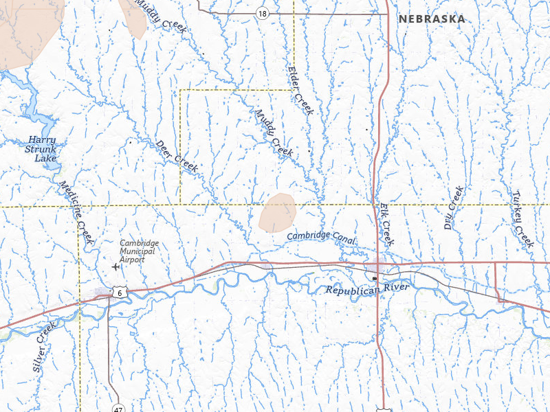 Radar-estimated hail-size map of the storm over Holbrook, NE on Jul 2, 2026