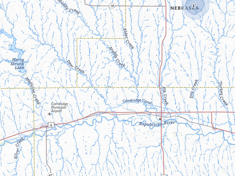 NEXRAD radar-signature map of the hail storm over Holbrook, NE on Jul 9, 2026