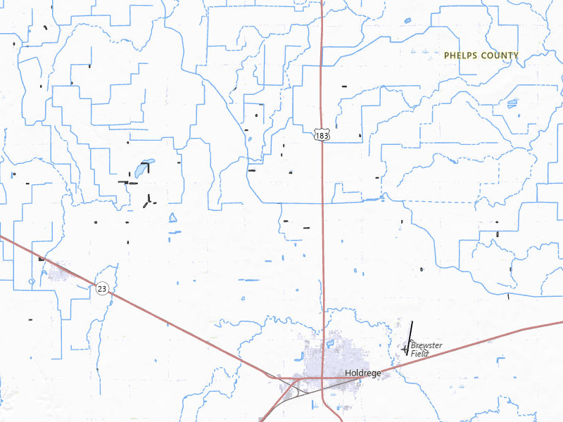 NEXRAD radar-signature map of the hail storm over Holdrege, NE on Jun 9, 2026
