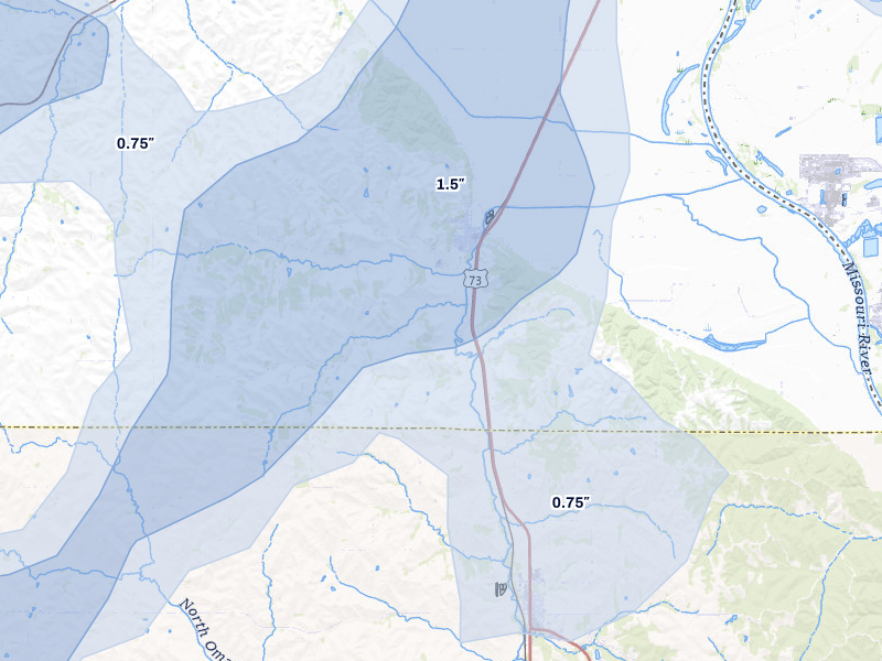 NEXRAD radar-signature map of the hail storm over Homer, NE on May 17, 2026