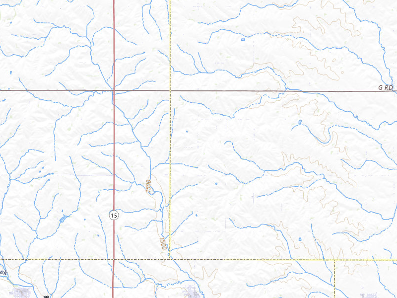 Radar-estimated hail-size map of the storm over Howells, NE on May 18, 2026