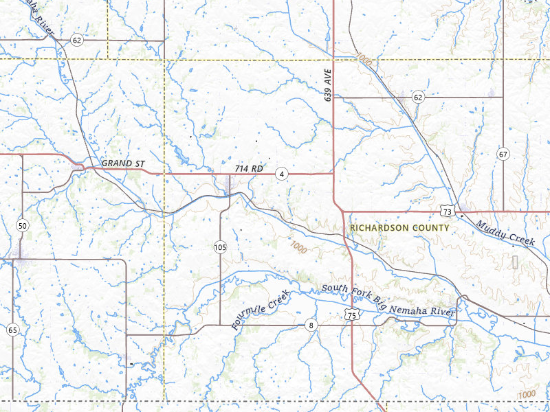 Radar-estimated hail-size map of the storm over Humboldt, NE on May 29, 2026