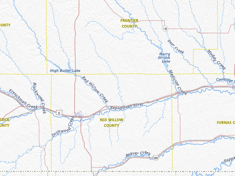 Radar-estimated hail-size map of the storm over Indianola, NE on Jul 3, 2026