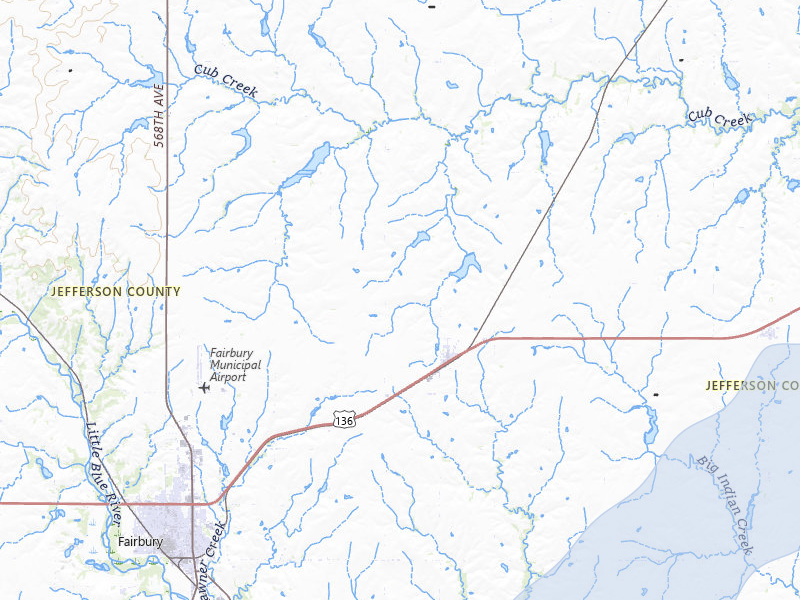NEXRAD radar-signature map of the hail storm over Jansen, NE on Mar 6, 2026
