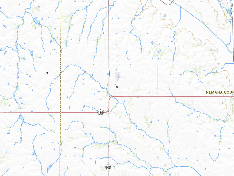 Radar-estimated hail-size map of the storm over Johnson, NE on May 17, 2026