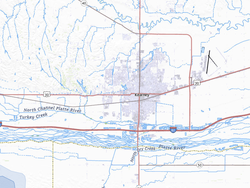 NEXRAD radar-signature map of the hail storm over Kearney, NE on May 16, 2026