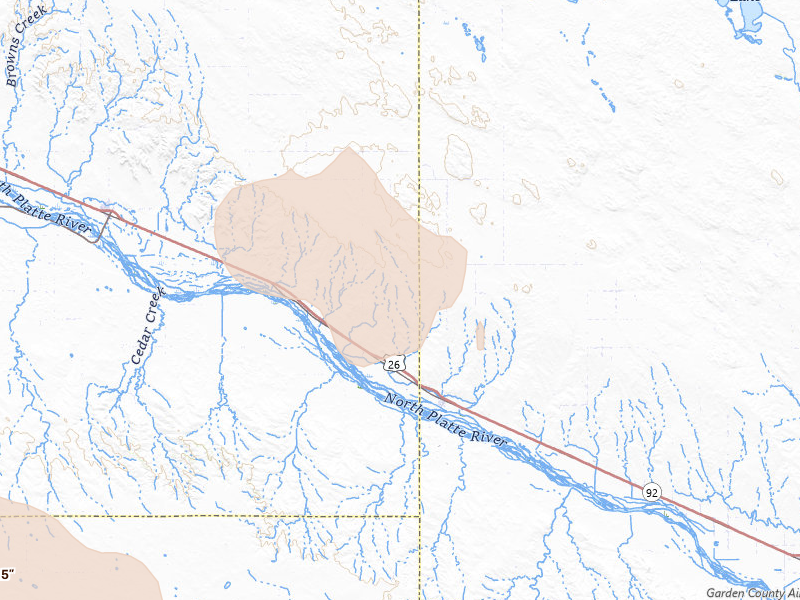 Radar-estimated hail-size map of the storm over Lisco, NE on Aug 9, 2026