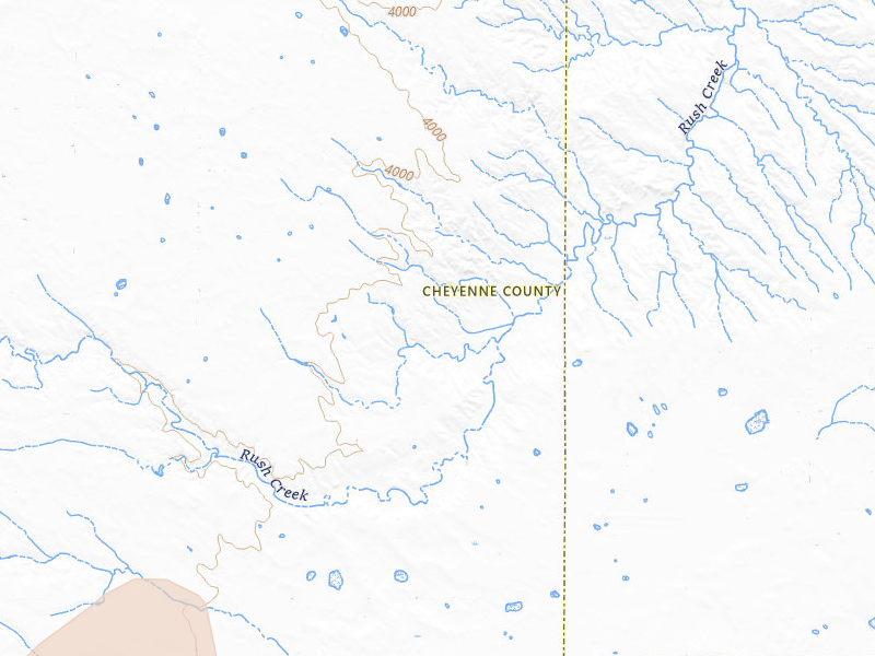 Radar-estimated hail-size map of the storm over Lodgepole, NE on Jun 9, 2026