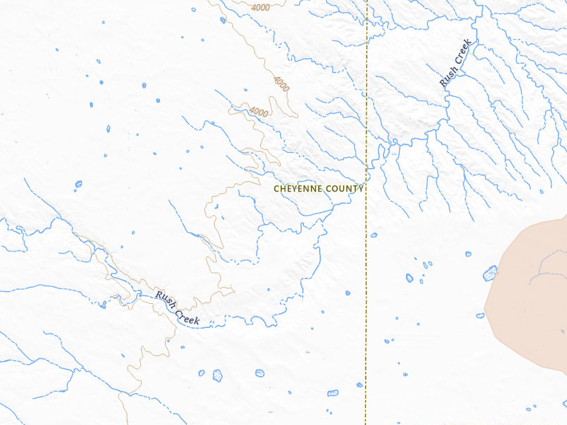 Radar-estimated hail-size map of the storm over Lodgepole, NE on Jun 23, 2026