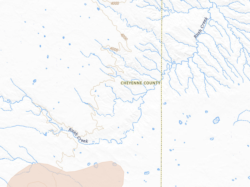 Radar-estimated hail-size map of the storm over Lodgepole, NE on Jul 8, 2026