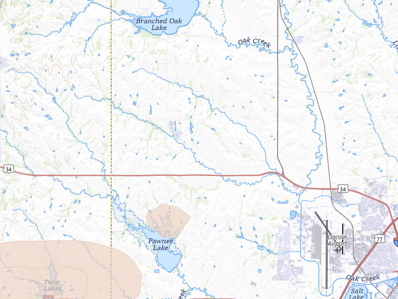 Radar-estimated hail-size map of the storm over Malcolm, NE on Jul 3, 2026