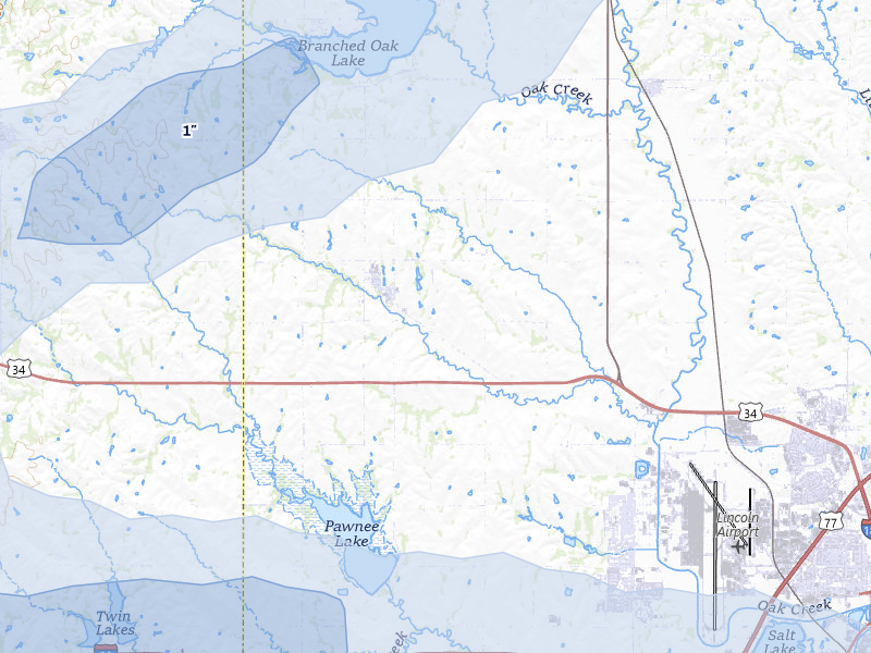NEXRAD radar-signature map of the hail storm over Malcolm, NE on Jul 3, 2026