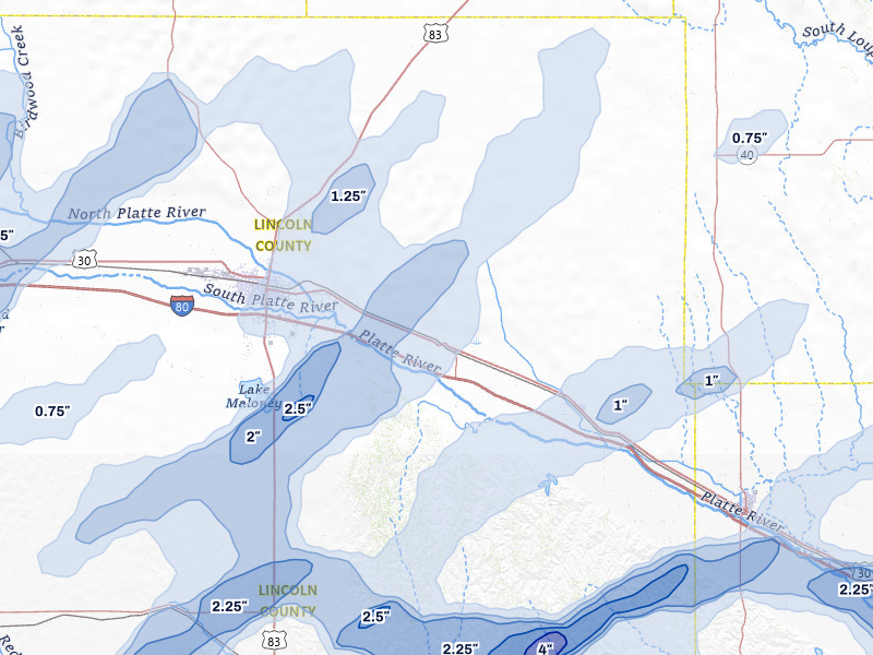 NEXRAD radar-signature map of the hail storm over Maxwell, NE on May 16, 2026