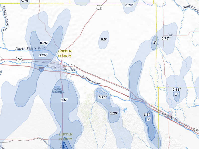 NEXRAD radar-signature map of the hail storm over Maxwell, NE on May 30, 2026