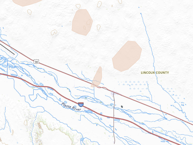 Radar-estimated hail-size map of the storm over Maxwell, NE on Aug 26, 2026