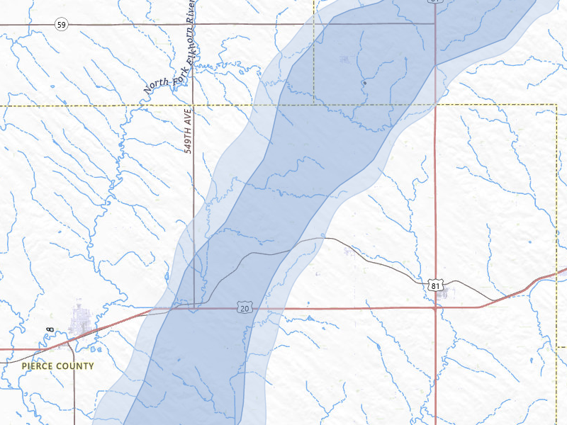 NEXRAD radar-signature map of the hail storm over Mclean, NE on Jun 30, 2026
