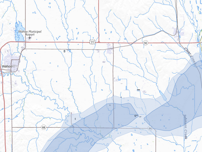 NEXRAD radar-signature map of the hail storm over Mead, NE on May 17, 2026