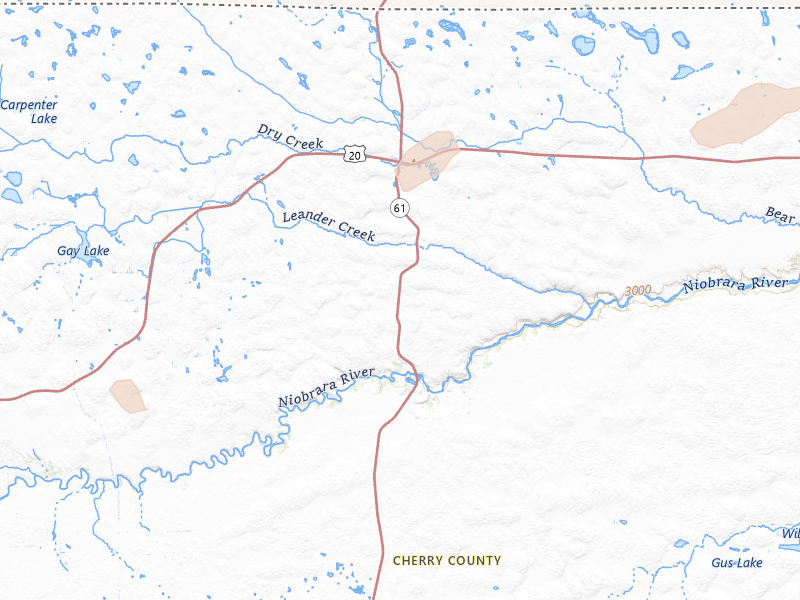 Radar-estimated hail-size map of the storm over Merriman, NE on Aug 22, 2026