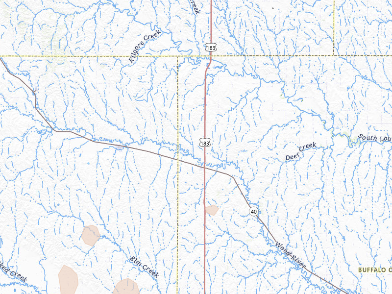Radar-estimated hail-size map of the storm over Miller, NE on May 29, 2026