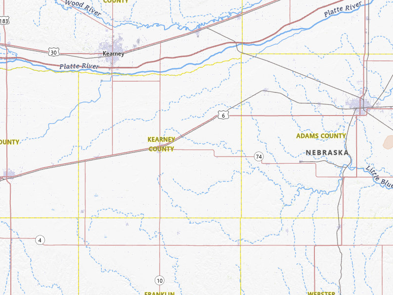 Radar-estimated hail-size map of the storm over Minden, NE on Apr 25, 2026