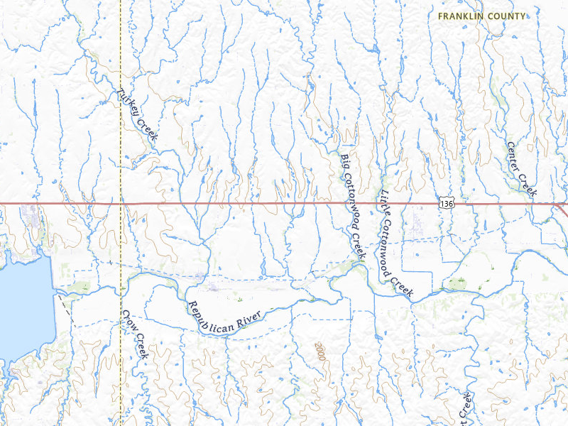 Radar-estimated hail-size map of the storm over Naponee, NE on May 30, 2026