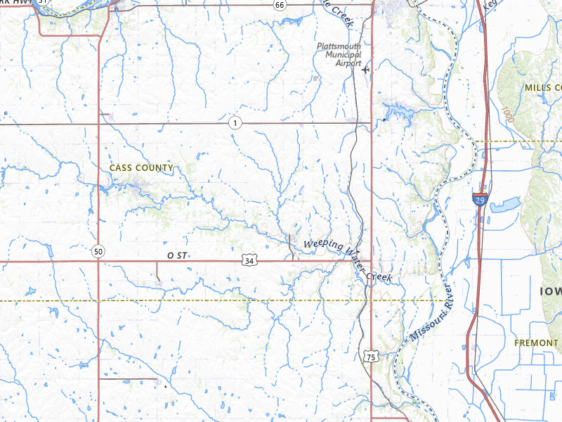Radar-estimated hail-size map of the storm over Nehawka, NE on Apr 3, 2026