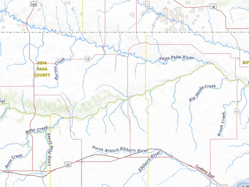 NEXRAD radar-signature map of the hail storm over Newport, NE on May 25, 2026