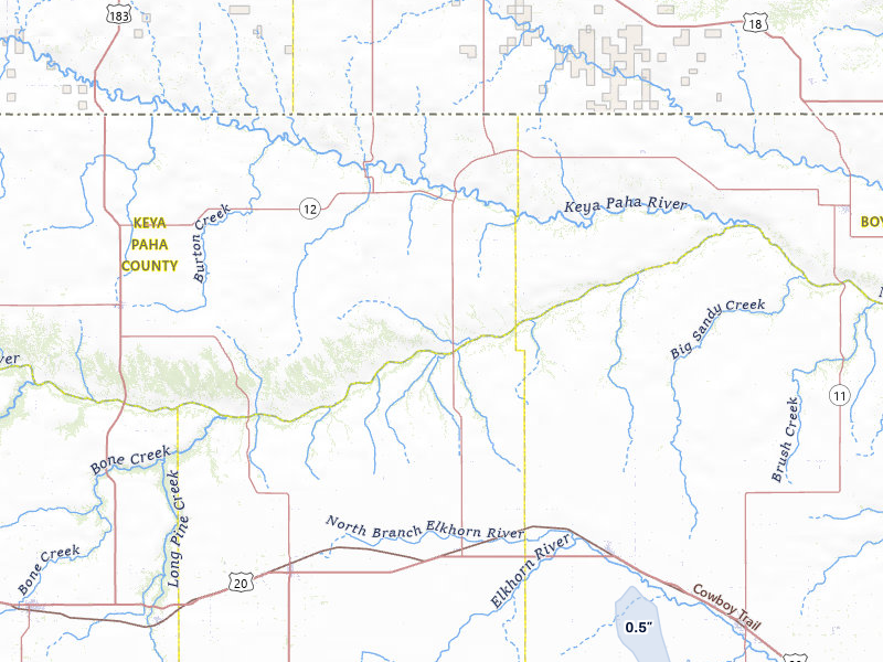 NEXRAD radar-signature map of the hail storm over Newport, NE on Aug 21, 2026