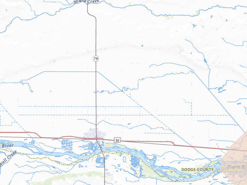 Radar-estimated hail-size map of the storm over North Bend, NE on Jul 1, 2026