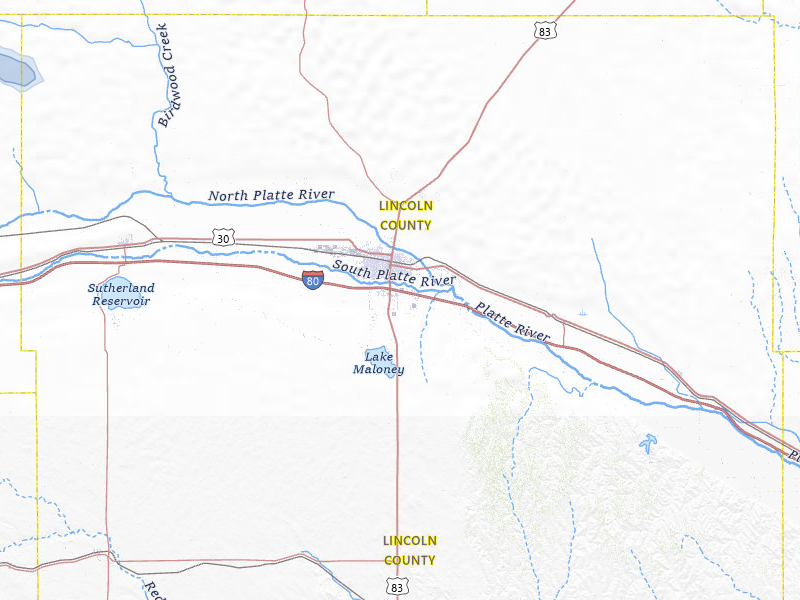 NEXRAD radar-signature map of the hail storm over North Platte, NE on Aug 24, 2026