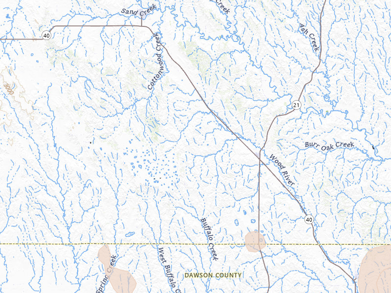 Radar-estimated hail-size map of the storm over Oconto, NE on May 30, 2026
