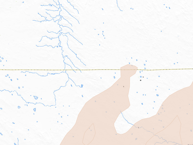 Radar-estimated hail-size map of the storm over Ogallala, NE on Jun 8, 2026