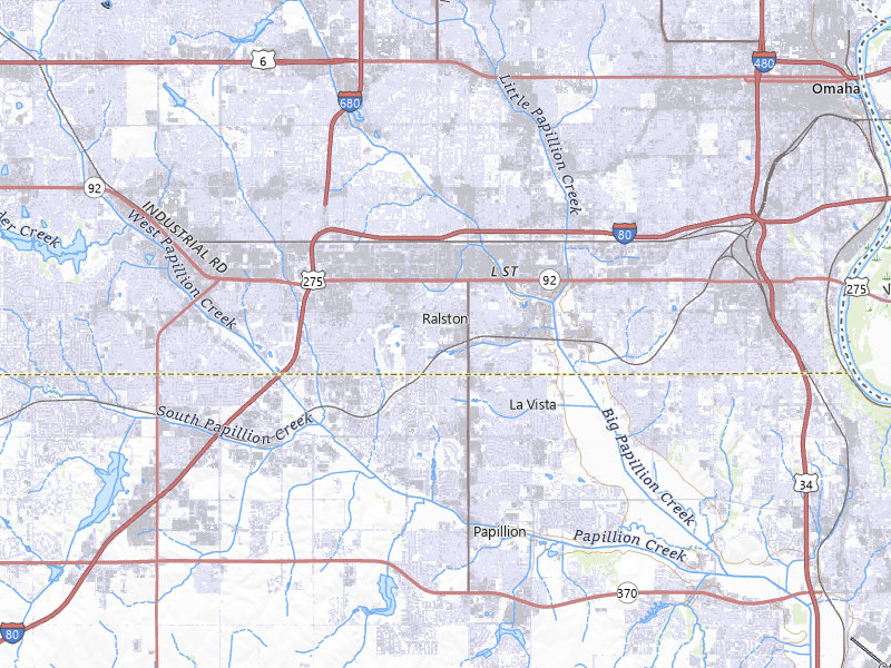 NEXRAD radar-signature map of the hail storm over Omaha, NE on May 15, 2026