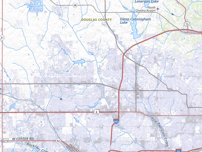 Radar-estimated hail-size map of the storm over Omaha, NE on May 22, 2026