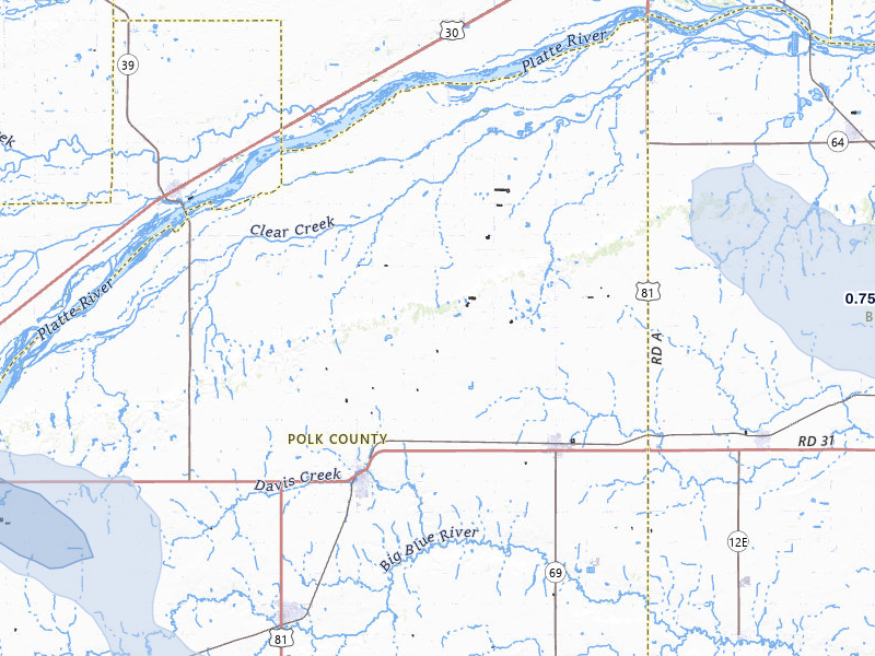 NEXRAD radar-signature map of the hail storm over Osceola, NE on Jul 8, 2026