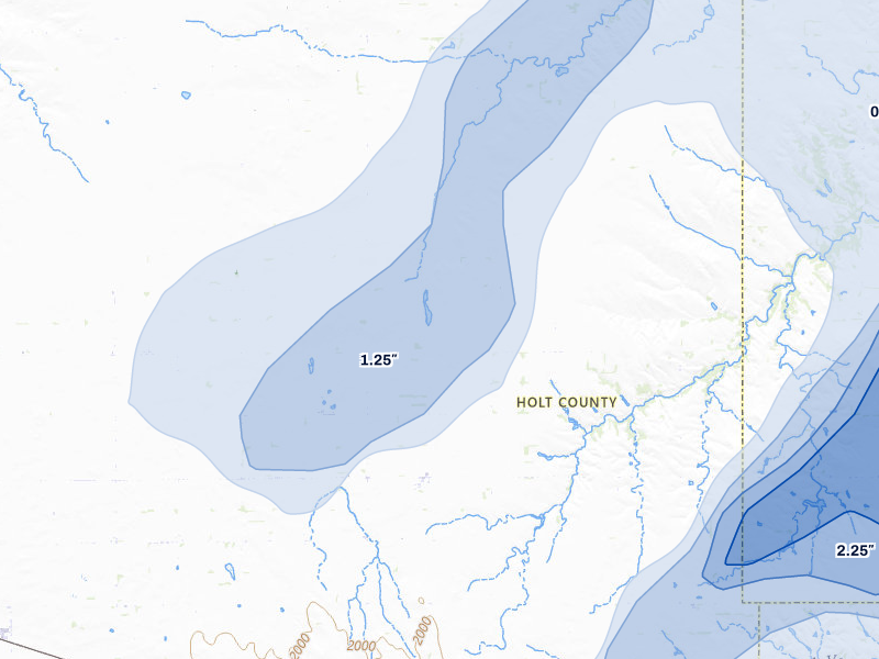 NEXRAD radar-signature map of the hail storm over Page, NE on Jun 29, 2026