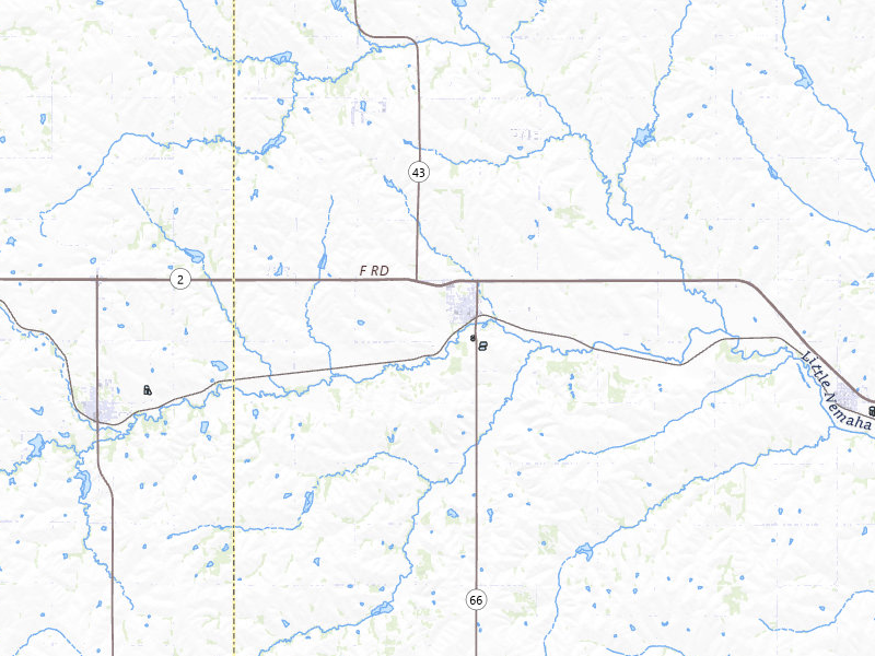 Radar-estimated hail-size map of the storm over Palmyra, NE on Jul 4, 2026