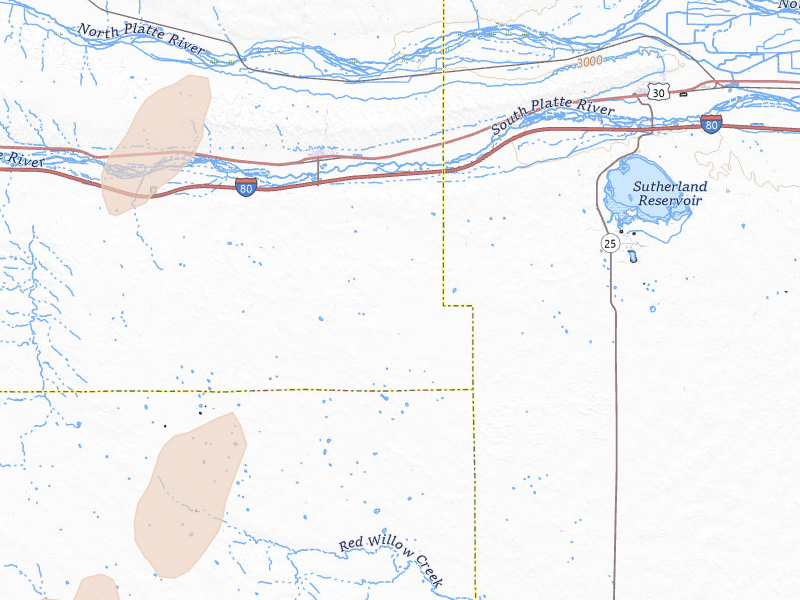 Radar-estimated hail-size map of the storm over Paxton, NE on May 25, 2026