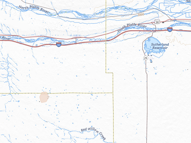 Radar-estimated hail-size map of the storm over Paxton, NE on Jul 30, 2026