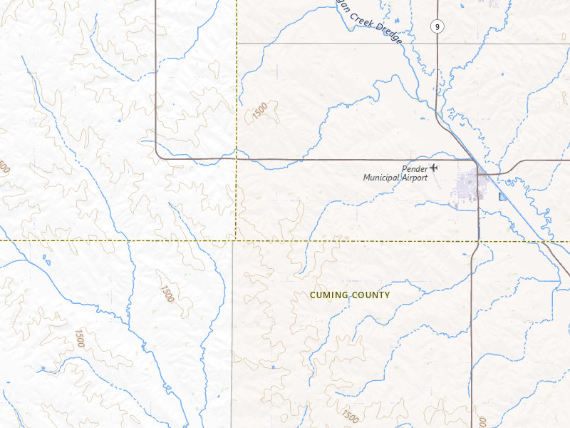 NEXRAD radar-signature map of the hail storm over Pender, NE on Jul 8, 2026
