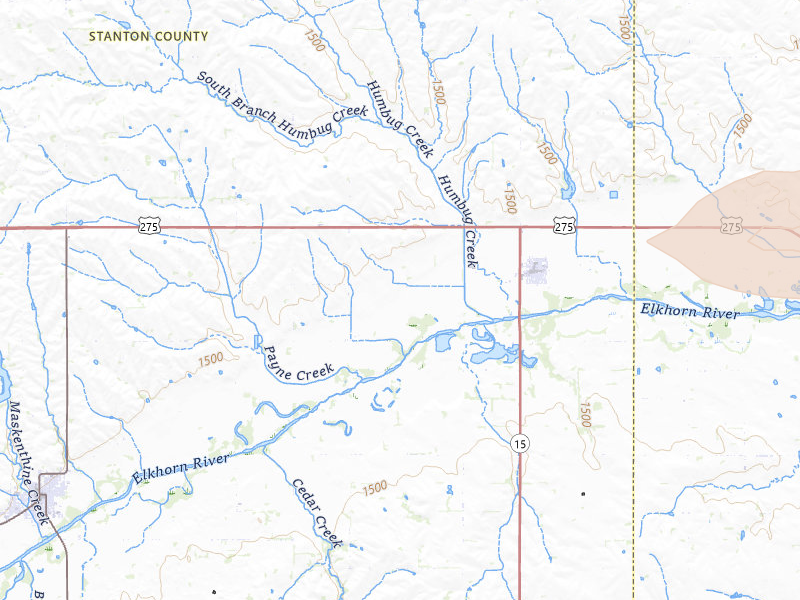Radar-estimated hail-size map of the storm over Pilger, NE on May 31, 2026