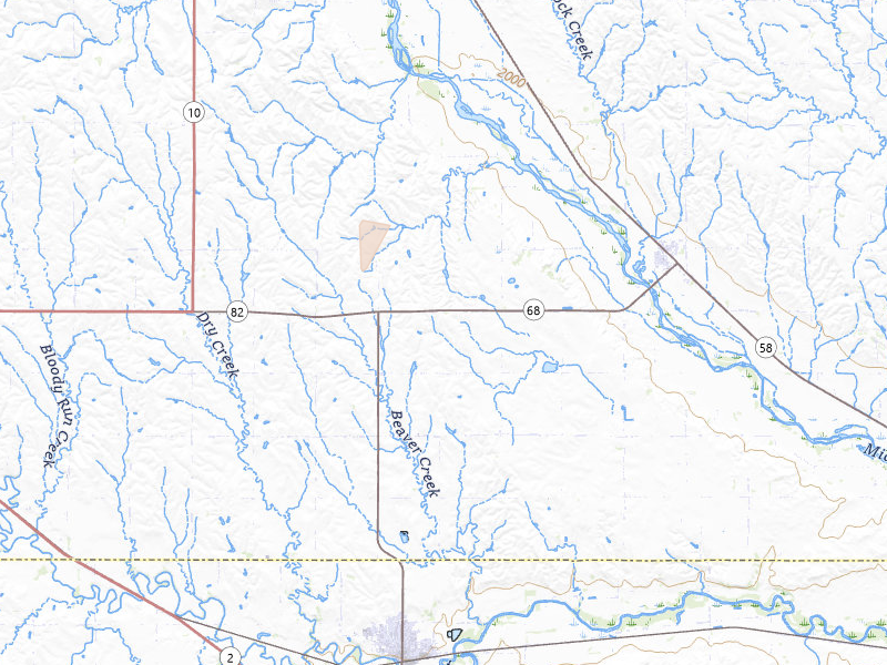 Radar-estimated hail-size map of the storm over Ravenna, NE on Aug 12, 2026