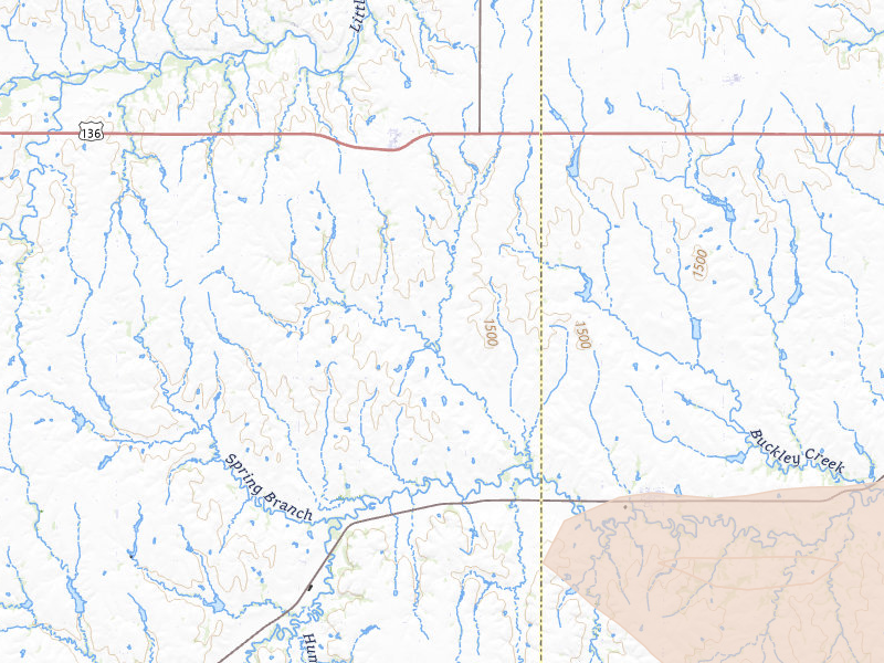 Radar-estimated hail-size map of the storm over Reynolds, NE on Apr 9, 2026