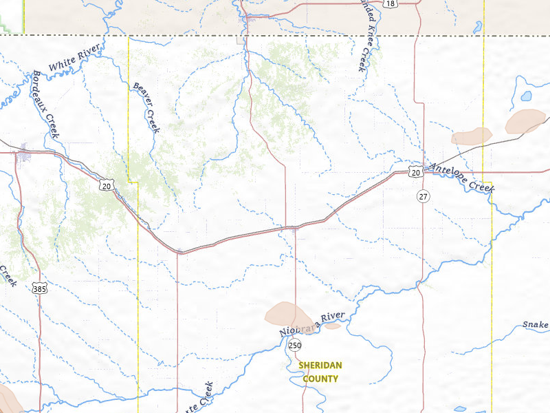 Radar-estimated hail-size map of the storm over Rushville, NE on Jul 9, 2026