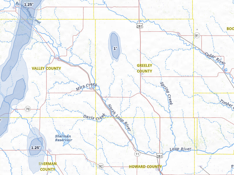 NEXRAD radar-signature map of the hail storm over Scotia, NE on May 30, 2026