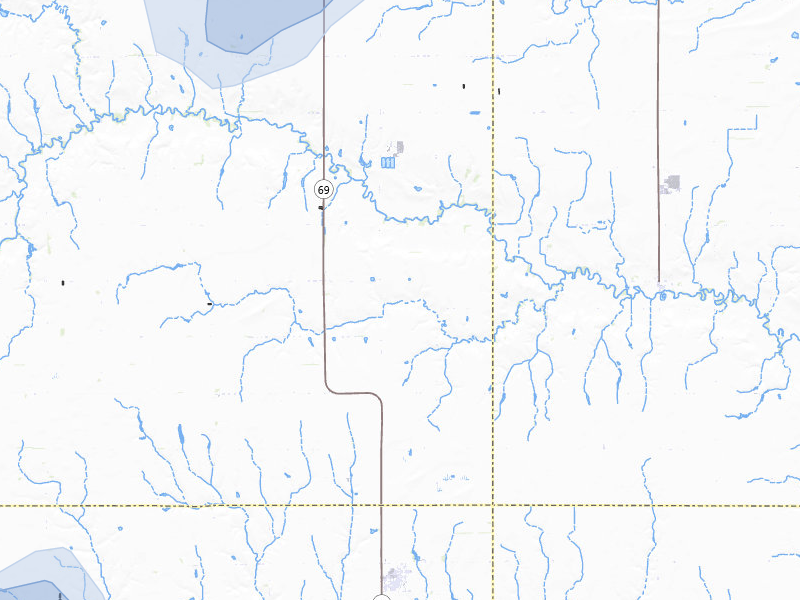 NEXRAD radar-signature map of the hail storm over Shelby, NE on May 16, 2026