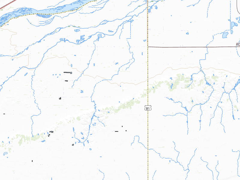 Radar-estimated hail-size map of the storm over Shelby, NE on May 18, 2026